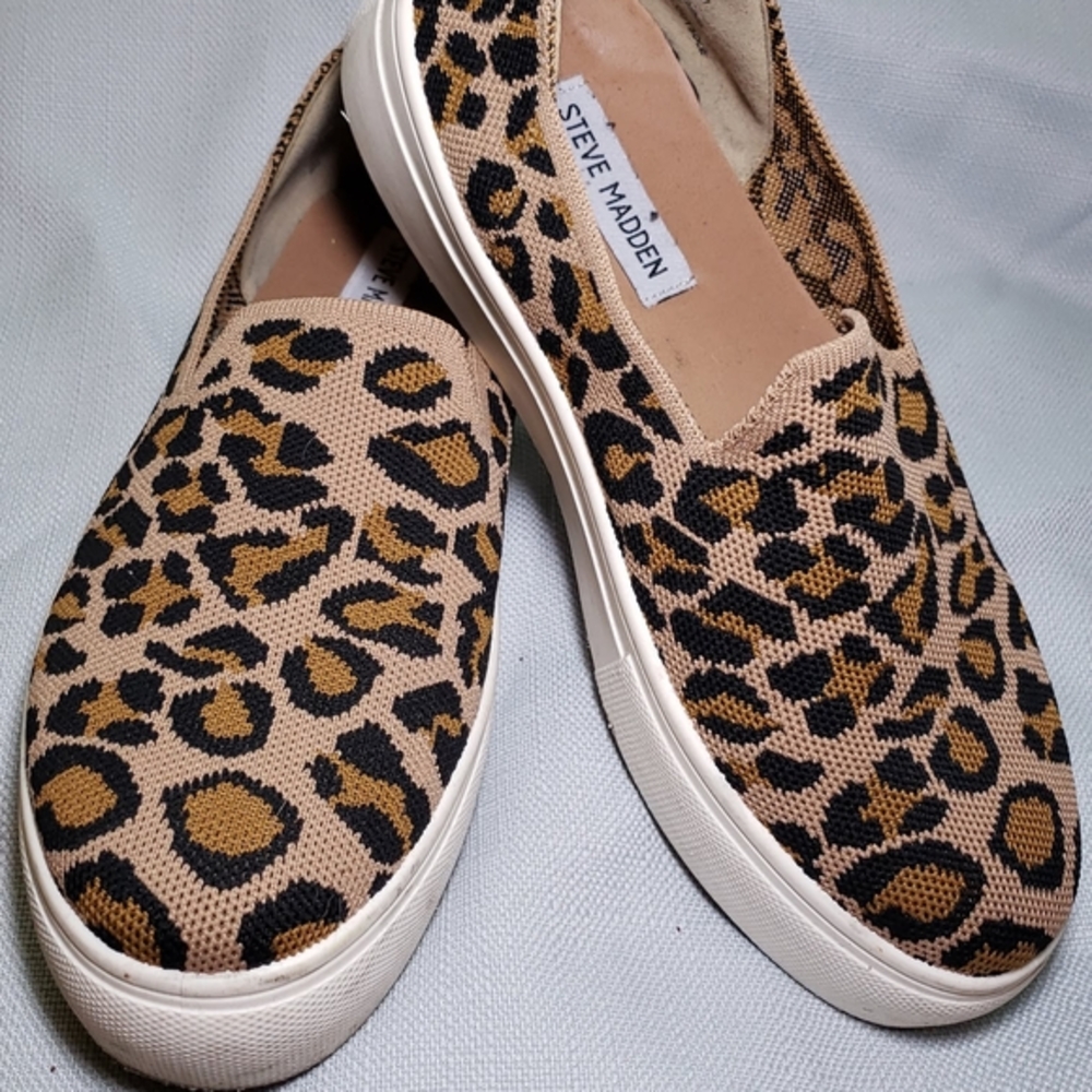 Steve Madden Leopard Print Slip-On Sneakers